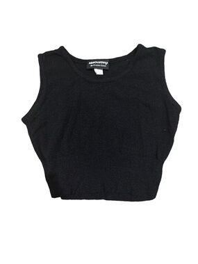 Absolutely Black Cropped Tank Top - Women
